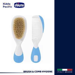 [ใช้ 2 โค้ดลดเพิ่ม] Chicco ชุดหวีสำหรับเด็ก สีฟ้า Chicco  Brush &amp; Comb Hygiene -Light Blue