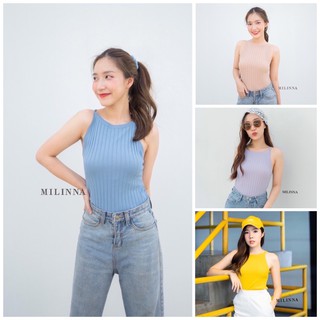 MILINNA  p-137 top hit สายเดี่ยวไหมพรม CARDIGAN_NISTA​