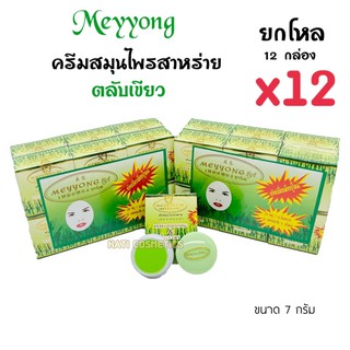 ครีมเหมยหยง ยกโหล (12 กล่อง) ครีมสมุนไพรสาหร่าย Meyyong Seaweed (ตลับเขียว)