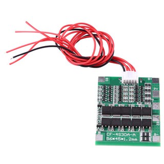 4 S 30 A Lithium 18650 Bms Pcb แผ่นบอร์ดป้องกันบาลานซ์ 14 . 8 V