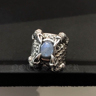 แหวนลาบราโดไรต์แท้ หินพ่อมด Sterling Silver ring 925 NSRG2298