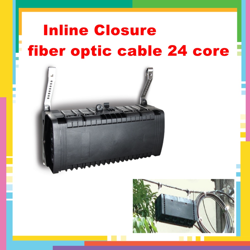 กล่องพักสายไฟเบอร์ Closure fiber optic 24 Core Inline Clamp type