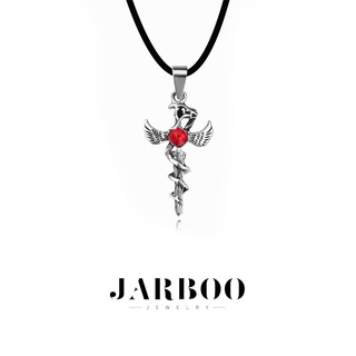 【JARBOO】สร้อยคอ จี้รูปปีกกางเขน แวมไพร์ ปีศาจ นางฟ้า อินเทรนด์ สําหรับผู้ชาย