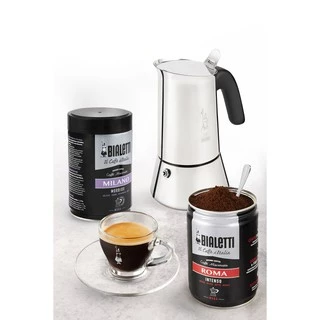 Bialetti หม้อต้มกาแฟ Moka Pot รุ่น Venus (วีนัส) ขนาด 6 ถ้วย - Silver [BL-0007255/CN]