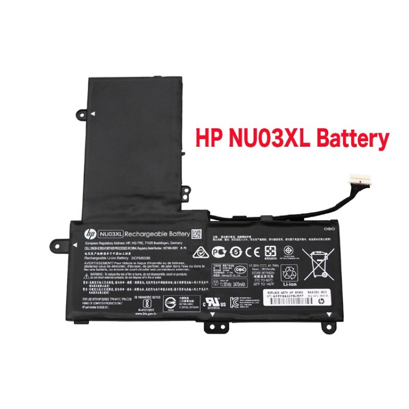 HP TPN-W117 C128 NU03XL HSTNN-UB6V 844201-855 TPN C128 HSTNN UB6V 843536-541 844201-855 notebook bat