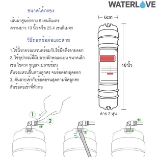 ไส้กรองน้ำ ขนาด 10 นิ้ว เส้นผ่าศูนย์กลาง 2.5 นิ้ว สำหรับเครื่องกรองน้ำระบบ UF
