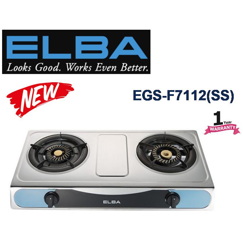 ELBA 2 Burner Glass Hob EGHF8582GX(BK) 2in1 Built In Free Standing