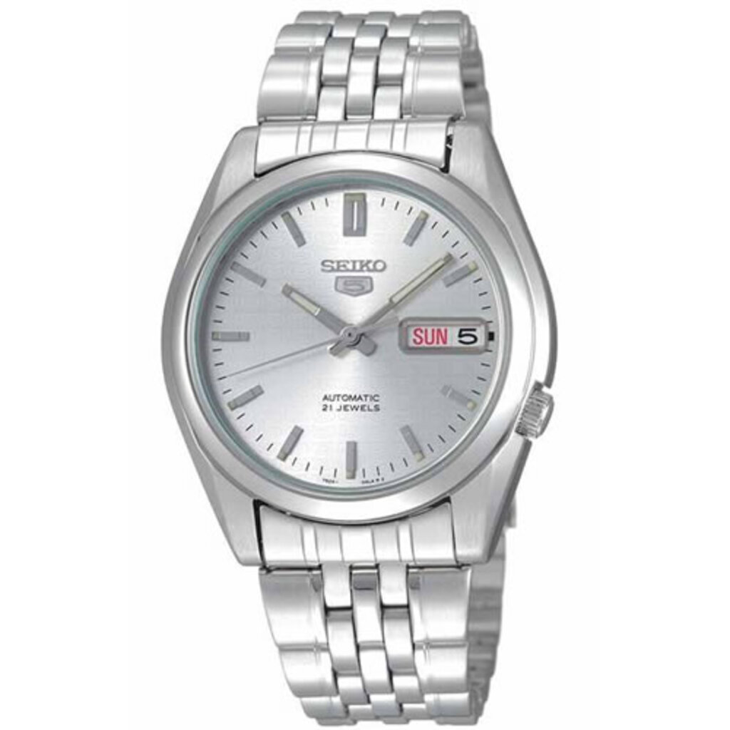 Seiko 5 automatic cheap 21 jewels silver