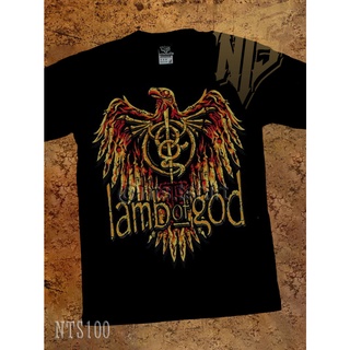 NTS 100 Lamb Of God  ROCK เสื้อยืด เสื้อวง เสื้อดำ สกรีนลาย ผ้าหนา NTS T SHIRT S M L XL XXL