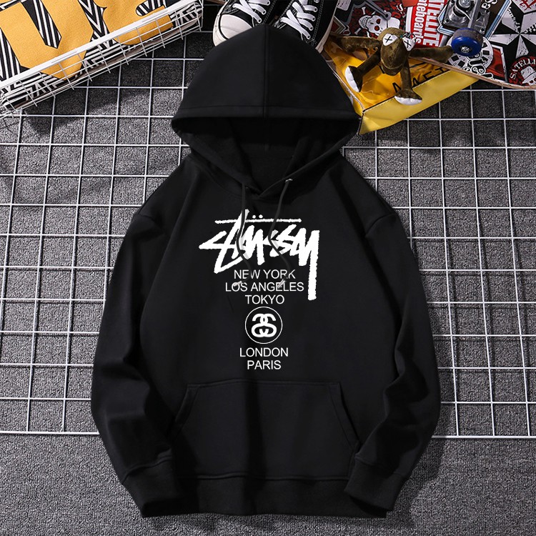 เสื้อผ้าแฟชั่นผู้ชายและผู้หญิง เสื้อกันหนาวมีฮู้ด Oversize เสื้อฮู้ดดี้ แขนยาว พิมพ์ลาย L212 - รูปที่ 3