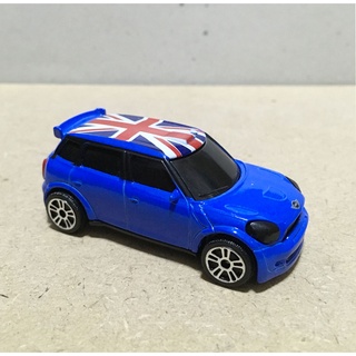 Majorette Mini Cooper WRC - Union Jack Flag - Blue Color /Wheels D5S /scale 1/57 (3 inches) no Package