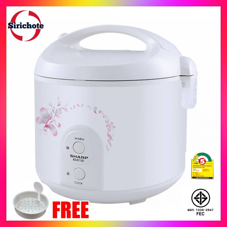 SHARP หม้อหุงข้าว (1 ลิตร) รุ่น KS-R11ST ELE-KKXW6