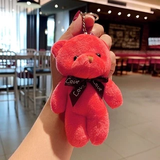 🔥ใหม่ มี 30สี พวงกุญแจหมีตุ๊กตาใหม่ ขายปลีกและส่ง 12.5 cm New boll bear keychain RTX