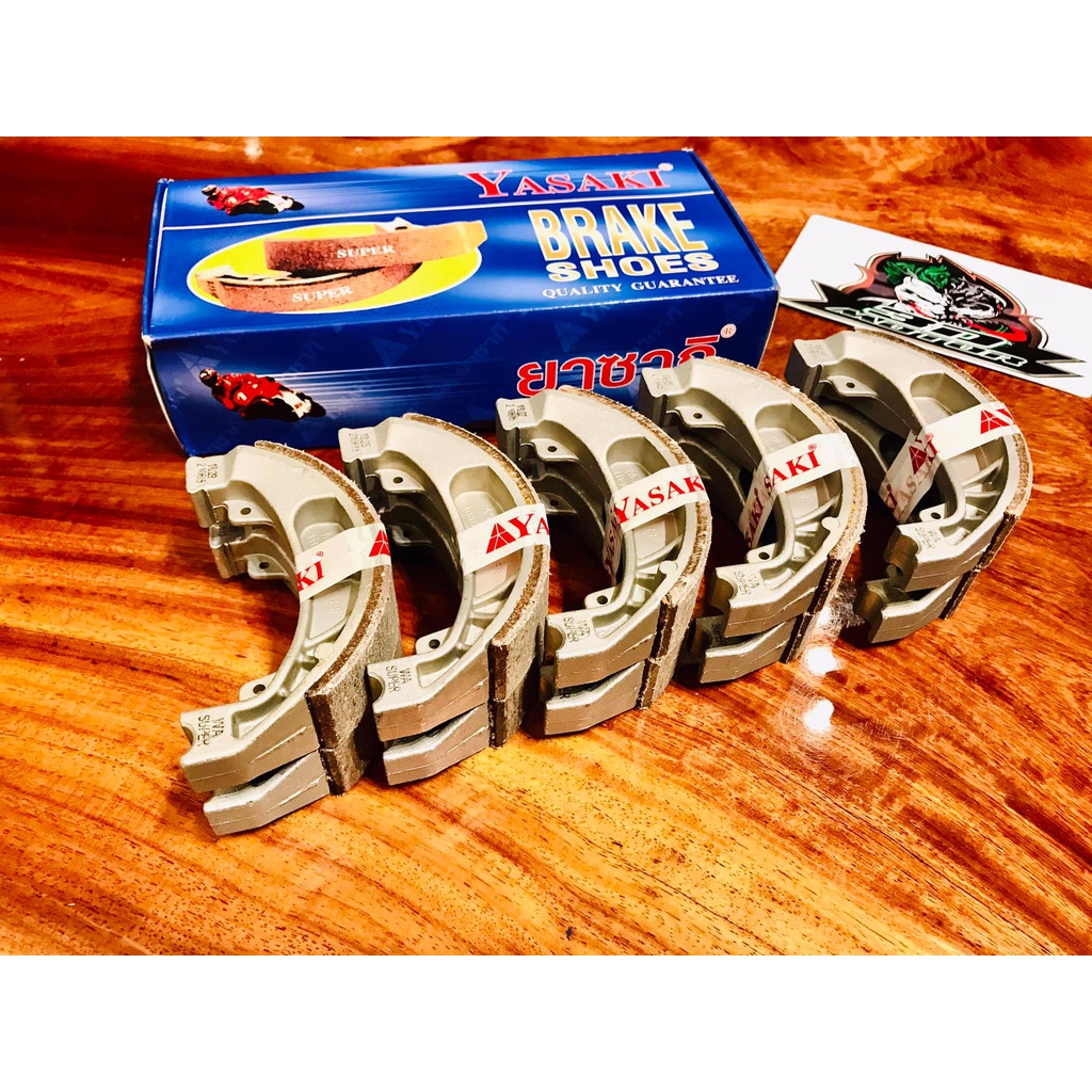 ผ้าเบรกดั้ม ยาซากิ ก.น้ำเงินSUPER ยกกล่อง5คู่ Y100 RC Y80 WAVE W110i W125 DREAM NOVA  ผ้าเบรค แท้ - รูปที่ 2