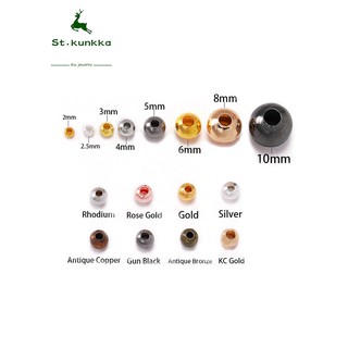 ลูกปัดโลหะเมล็ดกลม - เงิน/ทอง (500 ชิ้น/ล็อต 2 x 2.5 x 3 x 4…