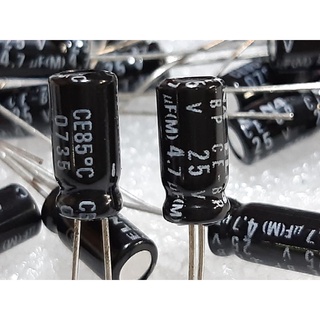 Elna CE-BP 4.7uf 25v Bipolar Capacitor ตัวเก็บประจุ ชนิด  BP ไบโพล่า ไม่มีขั้ว คาปาซิเตอร์