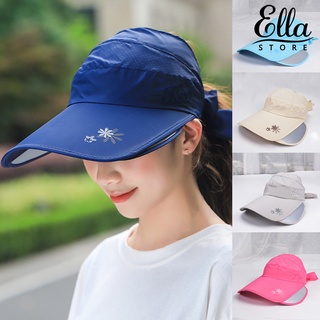 Ellastore123 หมวกเบสบอล สีพื้น ป้องกันแสงแดด ล้างทําความสะอาดได้ ใส่สบาย เหมาะกับฤดูร้อน สําหรับวิ่ง