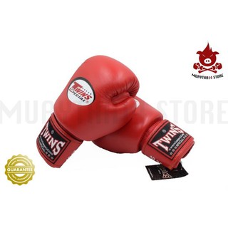 นวมชกมวย TWINS SPECIAL BOXING GLOVES BGVL-3 Red นวมต่อยมวย หนังแท้ สีแดง