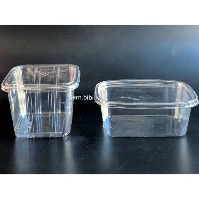 กล่องพลาสติกใส่ขนม กล่องใส่ขนมวางหน้าร้าน กล่องคุกกี้QF586/QF818 ทรงสูง ทรงแบน 20 ชิ้น/แพค