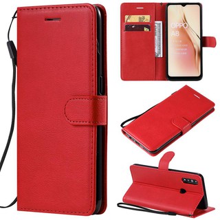 For OPPO A5 2020 A9 2020 A8 A31 2020 Simple Flip Leather Case