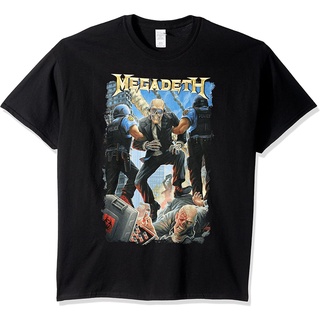 เสื้อยืดคอกลมcrew neckFea Mens Megadeth Vic Take Aways เสื้อยืดพลัสขนาดคลาสสิก sportwear ของขวัญวันเกิดวันพ่อS-4XL