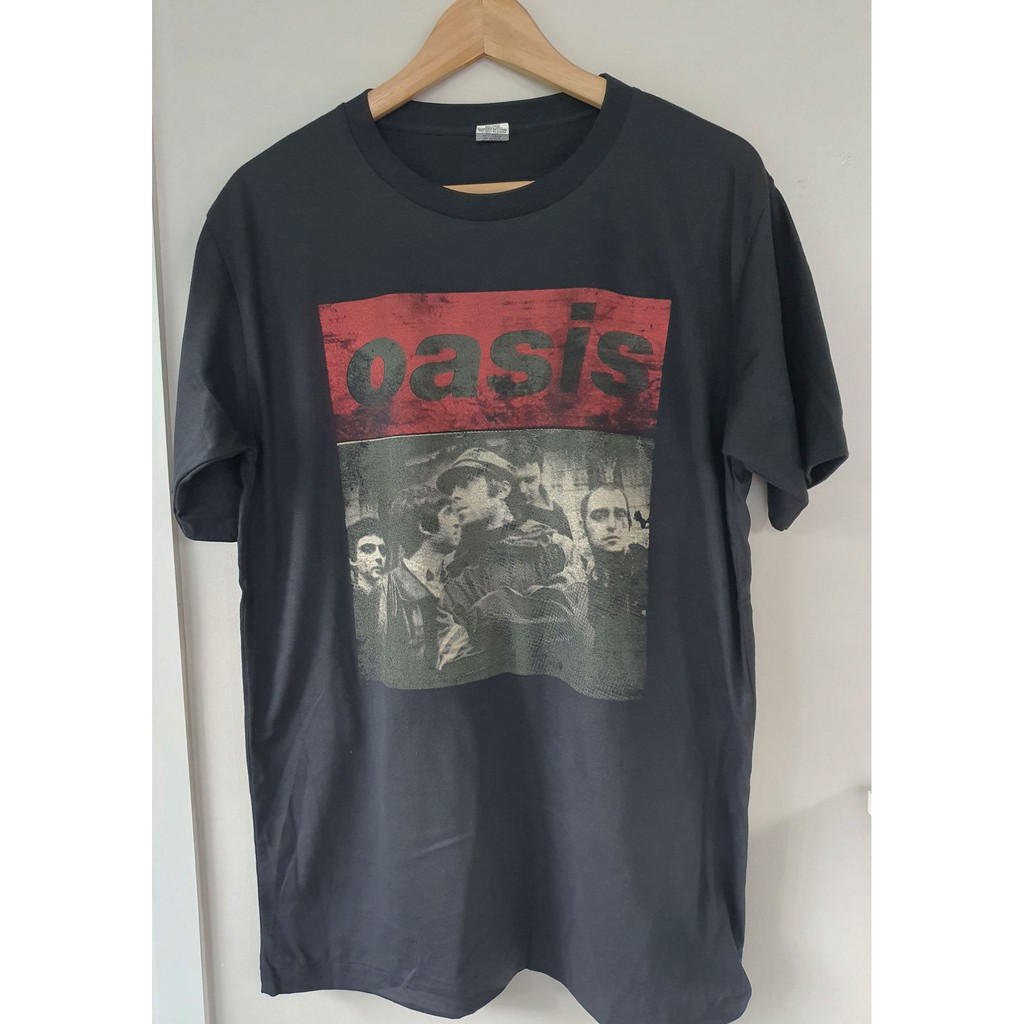 เสื้อยืดโอเวอร์ไซส์เสื้อยืด Oasis Band T-shirtS-3XL