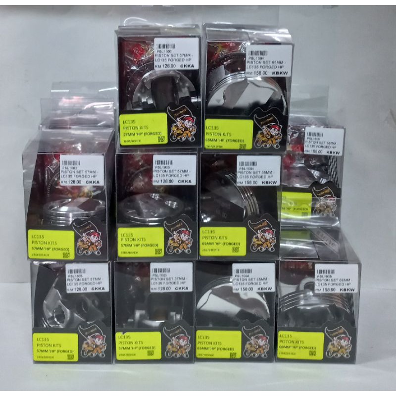 PISTON SET 57MM/66MM LC135 FORGED HP