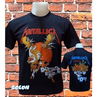 เสื้อวง Metallica วงร็อค ไม่มีตะเข็บข้าง คอฟิต ป้ายUSA เสื้อวินเทจ เสื้อทัวร์ วงดนตรีร็อคต่างประเทศ