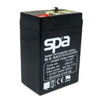 แบตเตอร์รี่ แบตแห้ง -แบตเตอรี่สำรองไฟ 6V 5Ah 'Spa'
