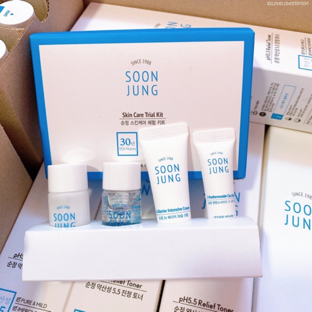 ของแท้ / พร้อมส่ง Etude House Soon Jung Skin Care Trial Kit Shopee