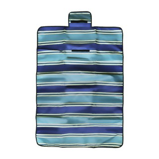 เสื่อปิกนิก Vacay Stripe KASSA HOME รุ่น 63688-B ขนาด 100 x 145 ซม. สีน้ำเงิน - เขียว จุของได้เยอะ ผ้าคุณภาพดี ทนทาน