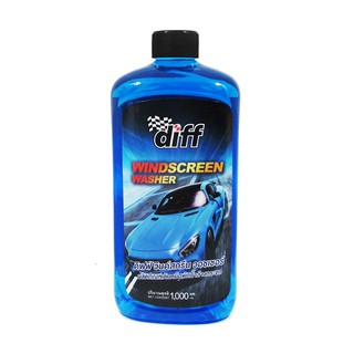 DIFF WINDSCREEN WASHER ผลิตภัณฑ์เติมหม้อพักน้ำล้างกระจก 1000 มล. ใช้้ได้กับรถทุกรุ่น ทำให้กระจกสดใสเงางาม