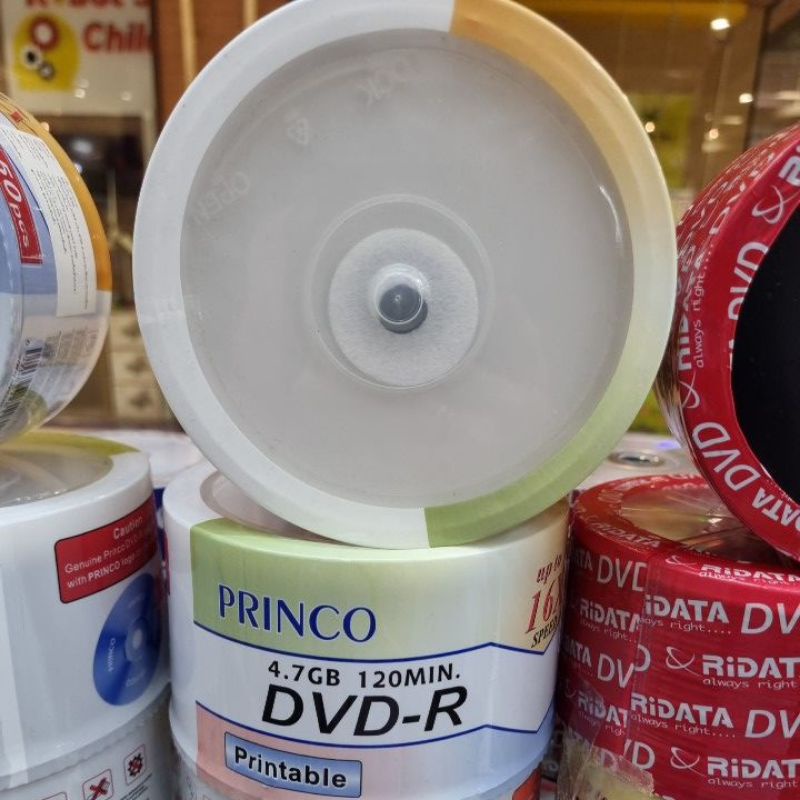 แผ่นดีวีดี Ridata DVD-R Printable 4.7GB 16x120min (50 pcs) - thaitech ...