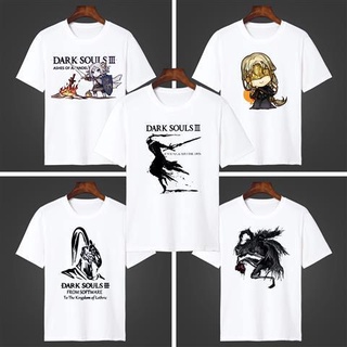 เสื้อยืดแขนสั้นลําลอง พิมพ์ลาย Dark Soul Game Sun Knight สําหรับผู้ชาย และผู้หญิงสามารถปรับแต่งได้