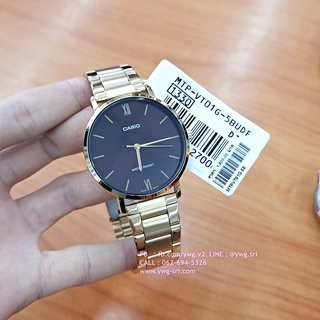 CASIO รุ่น MTP-VT01G-5B นาฬิกาข้อมือ กันน้ำ ดีไซน์สวย มีสไตล์ ทนทาน ใช้งานได้นาน สินค้าคุณภาพ