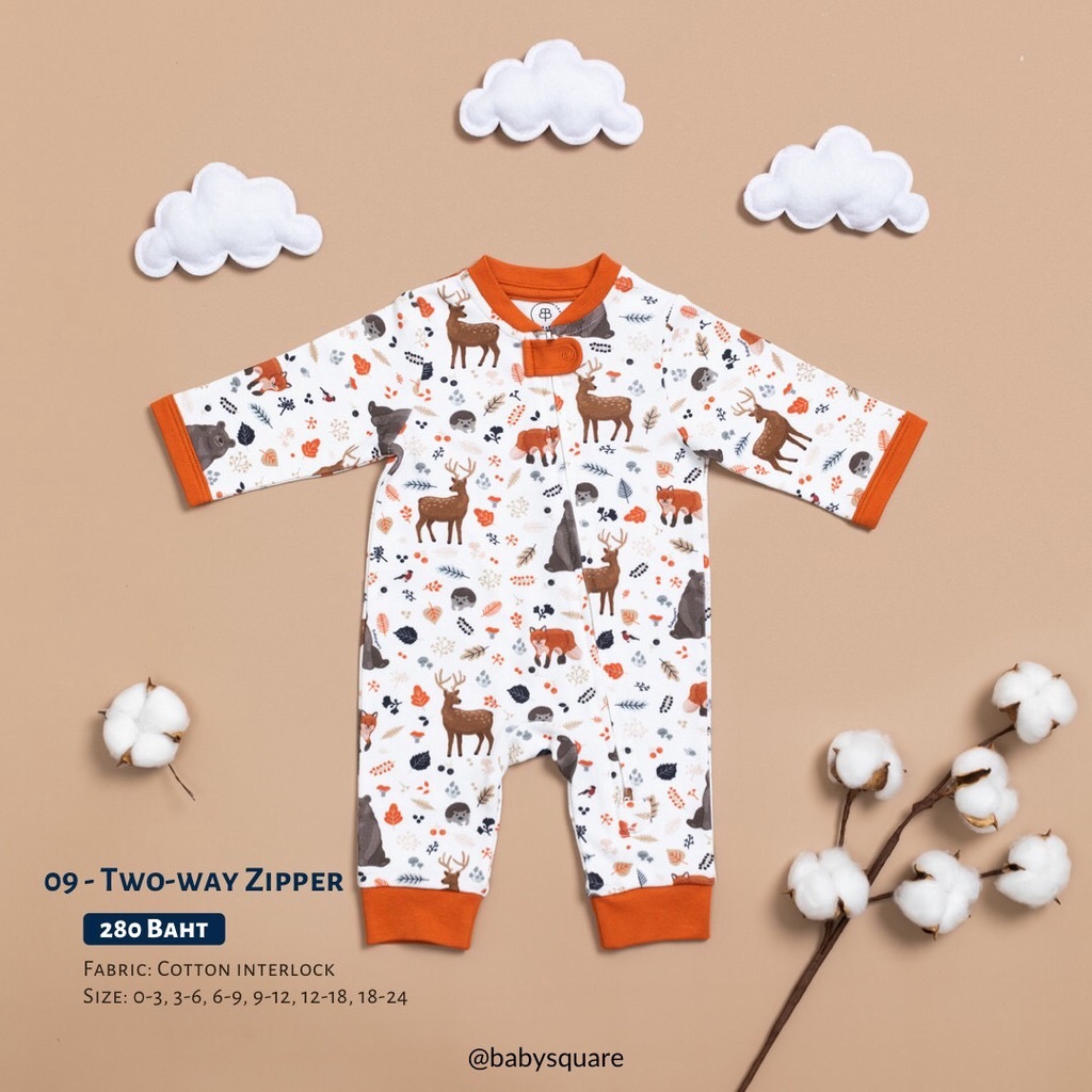 BabySquare GF09 - Two-way Zipper ชุดนอนเด็ก