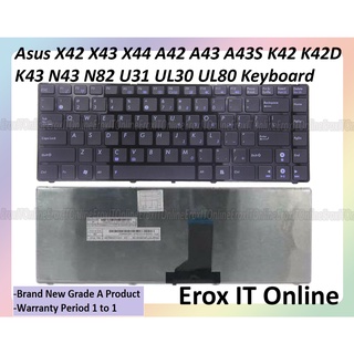 คีย์บอร์ด สําหรับ Asus K42 K42D K42J X42 X43 X44 A42 A42J A43 A43S K42 K42D K43 N43 N82 U31 UL30 UL80 Series