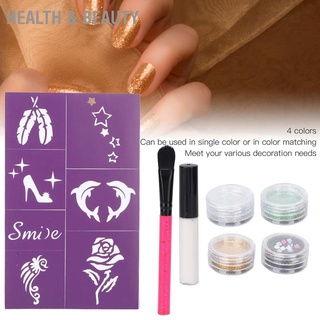 Health &amp; Beauty ชุดผงกลิตเตอร์ 4 สี สําหรับแต่งหน้า คอสเพลย์ Diy