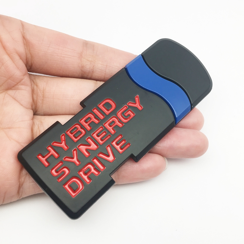 3D รถจัดแต่งทรงผม Hybrid Synergy ไดรฟ์รถสติกเกอร์โลหะสัญลักษณ์ Auto Badge Decal สําหรับ Toyota Prius Camry Corona Auris Rav4s อัตโนมัติ - รูปที่ 2