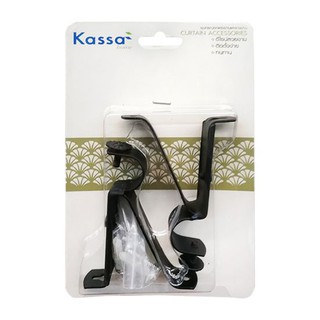 KASSA HOME ขาจับราง 1 ชั้น รุ่น 19.10.655 ขนาด 19 มม. (ชุด 2 ชิ้น) สีดำ อะไหล่ม่าน