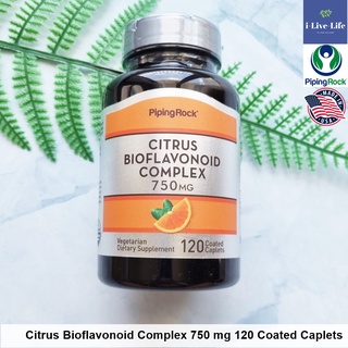 ซิตรัส ไบโอฟลาโวนอยด์ Citrus Bioflavonoids 750mg 120 Coated Caplets -  Piping Rock