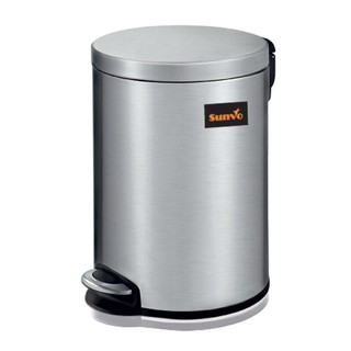 ถังขยะสแตนเลส 20 ลิตร สีเงิน ซันโว Soft Close 20 liter stainless steel trash can Sanvo Silver Soft Close