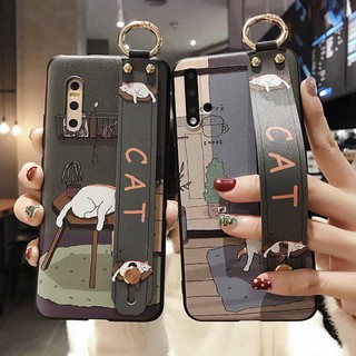 แฟชั่น สายรัดข้อมือ อะนิเมะ สไตล์ แมวเดิน เคส huawei p20 p30 pro p40pro mate20 mate30 pro mate40 pro nova5 t nova6 nova7 se nova7i nova7 pro y9s CASE tpu ซิลิก้าเจล เปลือกนิ่ม