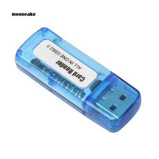 ☼ขนมไหว้พระจันทร์☼เครื่องอ่านการ์ดความจํา USB 2.0 4 in 1 สําหรับการ์ด M2 SD SDHC DV Micro SD TF 1 ชิ้น