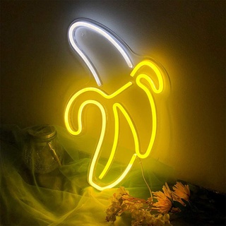 Banana LED Neon Sign Light Bar Pub Bedroom Wall Art Decor Christmas Party Gif（ขายล่วงหน้า）