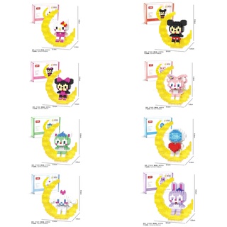 Mega Toys  ตัวต่อ นาโน ซาริโอ้ สเตลาลู่ นักบินอวกาศ  ดิสนี่ มีไฟ Z71018-Z71025