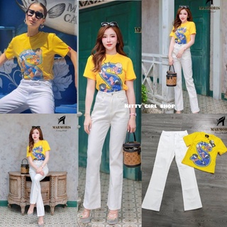 ✅พร้อมส่งS-4XL✅ป้าย marmoris เสื้อคอกลมแขนสั้นพิมพ์ลายสนุปปี้อวกาศสวยมากๆแมทช์คู่กับกางเกงขายาวเนื้อผ้ายีนส์แท้