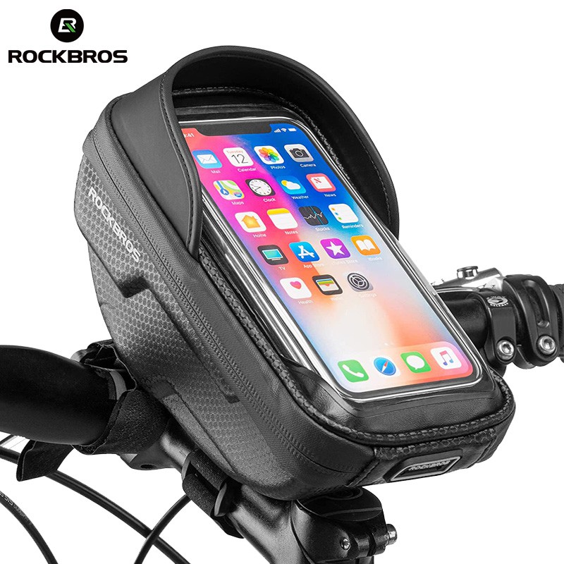 ROCKBROS กระเป๋าใส่โทรศัพท์มือถือสําหรับติดด้านหน้ารถจักรยาน