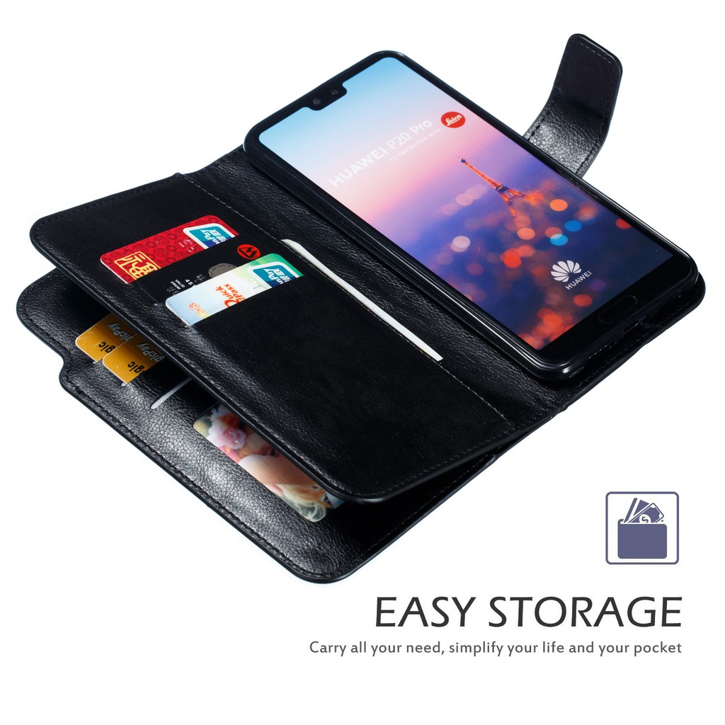 เคส Case for Huawei Y5p Y6p Y6 Y6s Y7 Y9 2019 P20 P30 Lite P40 Pro Plus Pro+ Nova 3e 4e 2i 7i Mate 20 30 Pro 5G เคสฝาพับ เคสเปิดปิด โทรศัพท์หนัง TPU นิ่ม ฝาพับ พร้อมช่องใส่บัตร 9 ช่อง ตั้งได้ สําหรับ Flip Cover Leather Mulit Card Slots Wallet