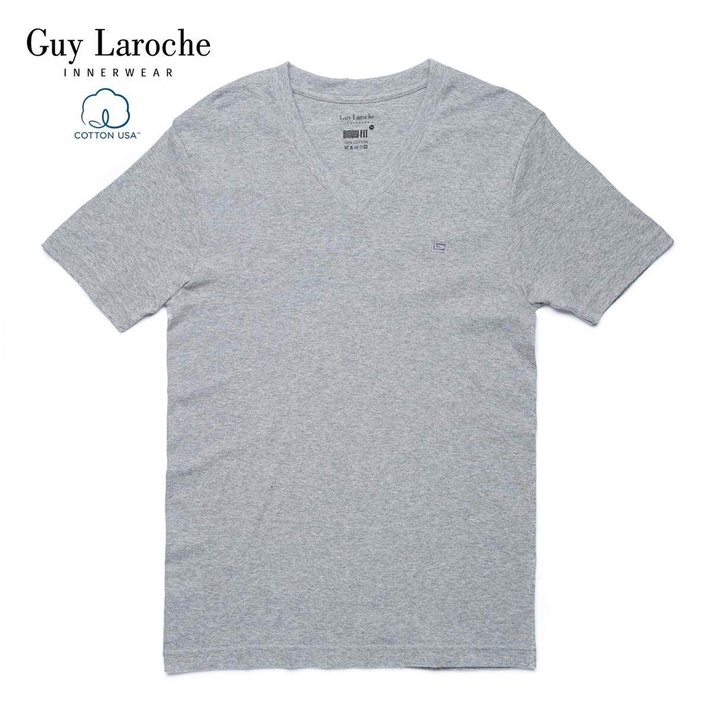 GUY LAROCHE เสื้อยืดชายสีเทา BODY FIT (JVV2423GY) 7X9P